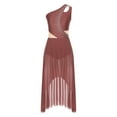 thumbnail image 3 of Haitryli Costume de Danse Lyrique pour Femmes Robe Justaucorps de Ballet Robe Maxi Fluide Tenue de Danse Rose Poussiéreux m, 3 of 7