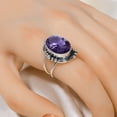 thumbnail image 2 of Purple Amethyst 925 Sterling Silver Ring V6607, Amethyst Ring, Gemstone Ring, Handmade Ring, Purple Ring, Oval Ring, Gift For Her, Wedding Gift, Birth, 2 of 4