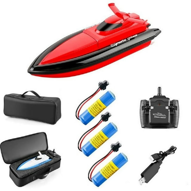RC Boat 2.4G Remote Control Boat for Pools and Lakes Pond Garden Blue 1 Battery