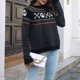thumbnail image 4 of Jersey JUNBOON para mujer, vintage, con lunares, diseño de Halloween, diseño de fantasma, 4 of 6