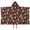 Brown Skull Rose, variant on Brown Skull Rose Pattern Hooded Bath Towel,50"x30" for Ages 3 To 12 Kids, Quick Dry Lightweight Soft Microfiber Hood Beach Towel Cover Up for Kids