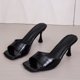thumbnail image 5 of Sandalias de Deslizamiento Cómodas de Talla Mayor de Tacón Alto Abierto, Tacones Casuales de Moda para el Trabajo Y el Uso Diario, 5 of 9