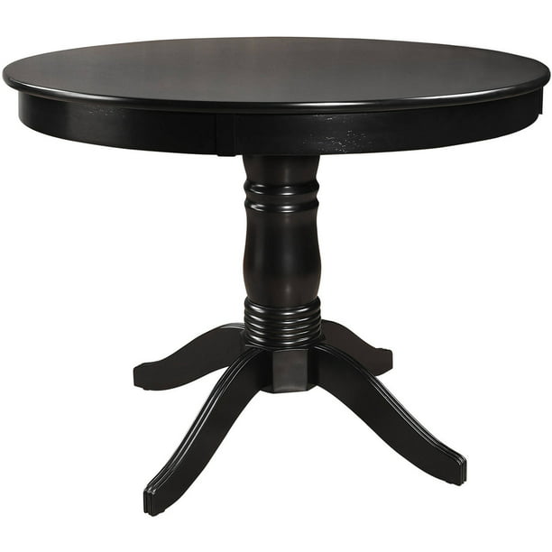 Weston Home Lexington Pedestal Style, Round Black Pedestal Dining Table