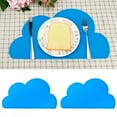 thumbnail image 4 of 2 Manteles individuales de silicona con aislamiento térmico Impermeable, forma de nube para niños para mesa de cocina con agua de limpieza, Mantel individual de silicona, 4 of 7