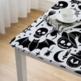 thumbnail image 4 of HAOXIT Halloween Pattern square Tablecloth with Witch Ghost Halloween Witch Style Circle Table Cover for Picnic Party Dining Room Indoor Outdoor Decor 54''x54'', 4 of 7