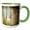 Green/White, variant on 3drose, Distressed Brown Barn Wood Effect, 15oz Mug