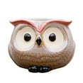 thumbnail image 2 of Succulent Plant Pot - Owl Pot Ceramic Flowing Glaze Base Cactus Plant Pot Flower Pot Container Planter with Drainage Hole Home Office Desk Garden Gift, 2 of 7