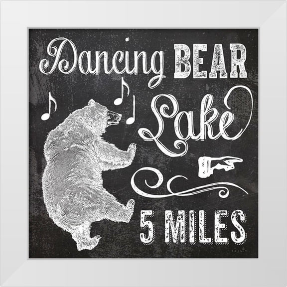 Sophie 6 12x12 White Modern Wood Framed Museum Art Print Titled - Dancing Bear Lake