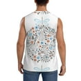 thumbnail image 4 of Disketp Floral With Rabbits Sleeveless Tshirts For Men, Muscle Shirts For Men Dry Fit Tank Top-Xx-Large, 4 of 8