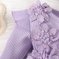 thumbnail image 5 of Gubotare Dress for New Born Baby Girls Girls Fall Long Sleeve Dress for Girl Casual Flowy Tiered Dresses Size 9 12 Months(Purple,9-12 Months), 5 of 9