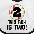 thumbnail image 4 of Inktastic 2nd Birthday Baseball Party Boys Boys Baby Bib, 4 of 4