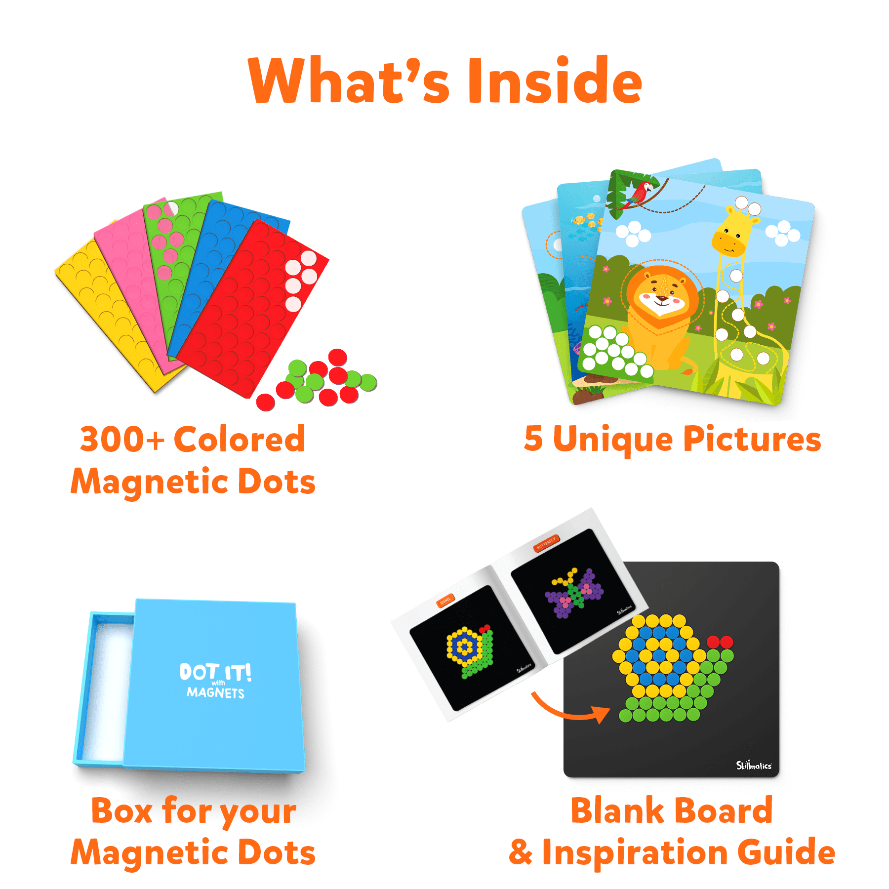 Skillmatics Art Activity - Dot It with Magnets Animals, No Mess Repeatable Art for Kids Ages 4-7