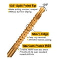 thumbnail image 4 of 6 Pack Titanium Coated HSS Twist Bits, 3-8mm Serrated Side Cut Bits Woodworking Tools for 2Xk13855, 4 of 7
