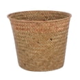thumbnail image 1 of Cesta de almacenamiento de pastos marinos, cesta de basura tejida a mano, caja organizadora redonda para artículos diversos, 1 of 4