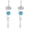 Lake Blue, variant on Stainless Steel Gazing Ball Spiral Tail Wind Spinner Stabilizer, 7.1 x 1.6 Inches Lake Blue Rotating Spiral Wind Chime Hanging Lawn Decoration 2-Pcs