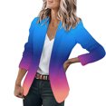 thumbnail image 1 of Blazer Décontracté pour Femmes, Blouse à Simple Boutonnage, Tenue Mi-Longue Imprimée, Cardigan Ajusté à Boutons, Veste de Loisirs à Col en V, 1 of 7