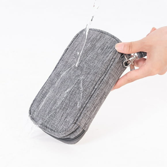 Universal Small Electronic Accessories Carrying Bag for Cables Adapter USB Sticks Leads Memory Cards, Grey