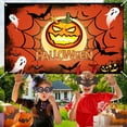AaSFJEG Scary Happy Pumpkin Happy Banner For Purple Party Garage