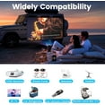 thumbnail image 6 of BESTEK 400W Pure Sine Wave Car Power Inverter, 12V DC to 110V AC Converter with Dual AC Outlets, 30W USB-C & 18W QC Charger, 6 of 8