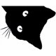 thumbnail image 1 of Pegatinas reflectantes para coche, pegatinas reflectantes personalizadas con diseño de gato de dibujos animados, pegatinas para coche, camión, vehículo, motocicleta (gato negro) JM, 1 of 3
