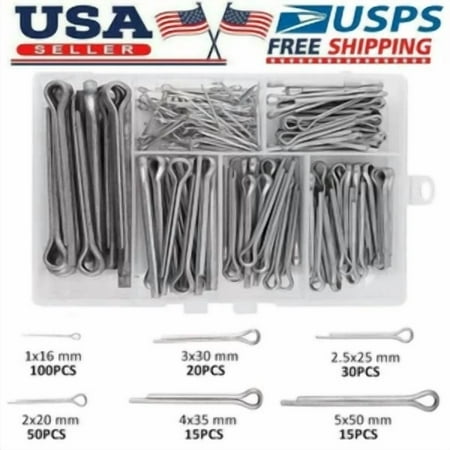 230 Pcs Cotter Pin Assortment Set 304 Stainless Steel Value Kit Us