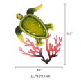 thumbnail image 2 of Decoración de pared de tortuga coralina, artesanías en metal, decoración del hogar., 2 of 5