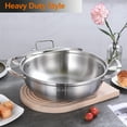 thumbnail image 4 of DELARLO 13-Inch Tri-Ply Stainless Steel Multipurpose Cooking Pan with Aluminum Core, 4 of 5