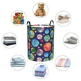 thumbnail image 2 of novelties palm leaves Laundry Basket, Laundry Hamper Waterproof Laundry Bag Clothes Hamper Laundry Bin with Handles for Bedroom, Living Room, Kids Room-#, 2 of 5
