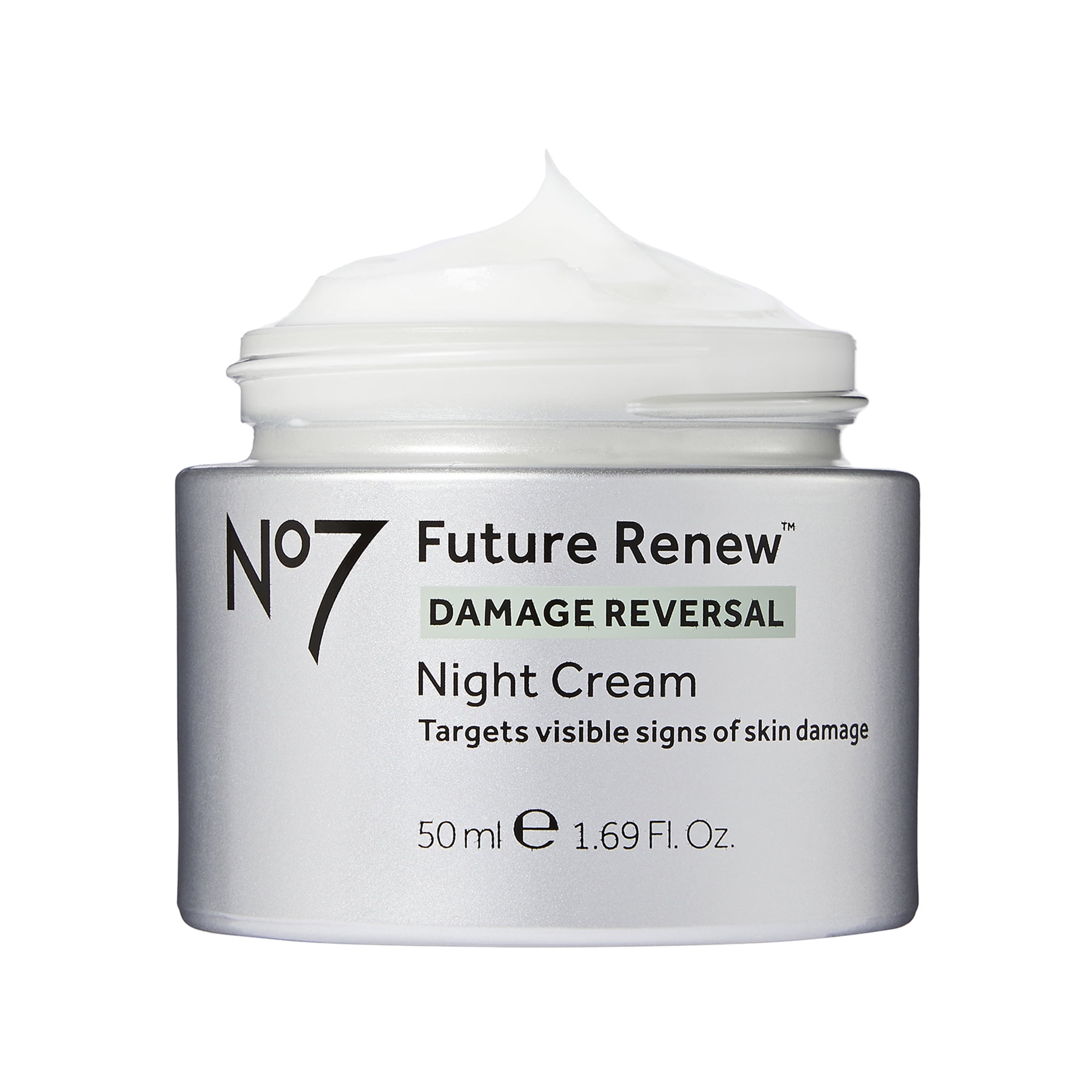 No7 Future Renew Damage Reversal Night Cream Face Moisturizer with Pepticology™ Peptides, All Skin Types, 1.69 oz