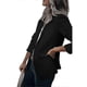 thumbnail image 3 of Women's Ladies Plain Open Front Lapel Blazer Long Sleeve Work Office Cardigan Jacket 26s, 3 of 4