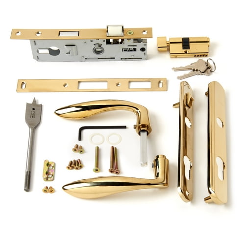 Andersen Storm Door Handle Assembly in Brass Finish Contemporary Style