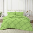 thumbnail image 2 of D.N.G. BEDDINGS 5 Piece Luxurious Diamond Ruffle Comforter Set Super Soft, All Season Pintuck 800 Thread Count, 100% Egyptian Cotton, Super King Size Sage Color, 2 of 9