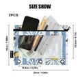 thumbnail image 3 of Bee and Daisy 2 Pack Pencil Pouch for 3 Ring Binder Smooth Zipper Folders with Pockets Clear Window Pencil Case, 3 of 6