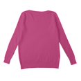 thumbnail image 4 of Vinsonshop Long Sleeve Boat Neck Sweaters for Women Ribbed Knit Pullover Slim Fit Casual Tops Fall Fashion Basic Layering Jumpers Hot Pink XXL, 4 of 5