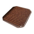 thumbnail image 1 of Funda de asiento de cuentas de madera de verano, transpirable, almohadilla refrescante para coche, protector universal para asiento marrón, 1 of 9