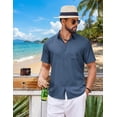 thumbnail image 4 of COOFANDY Beach Shirts for Men Linen Button Down Shirts Lightweight Summer Vacation Shirt, 4 of 6