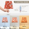 thumbnail image 3 of Yayeee Mini Table Lamp 10.8" Dimmable with Fabric Shade 3 Color Temperatures, Retro Christmas Ornaments Pattern, 3 of 7