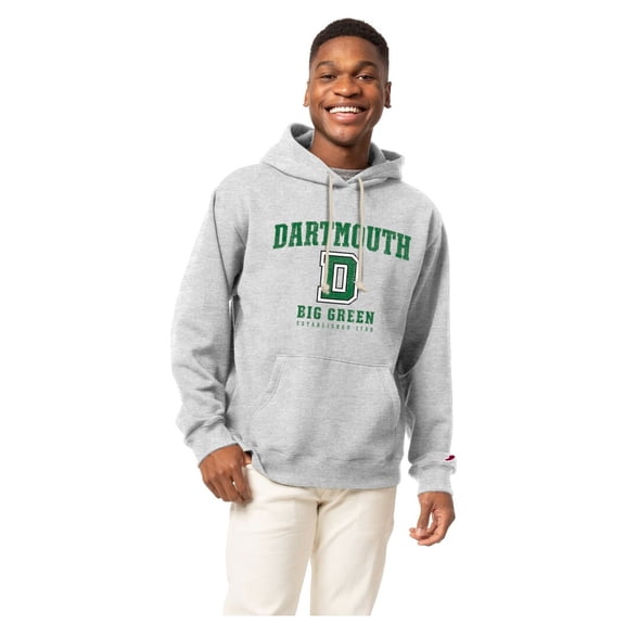 Men's-League Collegiate Wear  Heather Gray Dartmouth Big Green Essentials 2.0 Fleece Pullover Hoodie