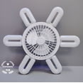 thumbnail image 4 of TFixol 6-Blade Remote Control LED Ceiling Fan Light with 4-Speed Dimming and Adjustable Wind, E27 Base, 60W, White, Foldable Design, 4 of 7