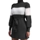 thumbnail image 4 of Knit Dress Short Knit Dress Stitching High Neck Fashionable Long Sleeve Stylish for Dating ANGGREK Otros, 4 of 6