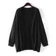 thumbnail image 5 of IROINNID Women's Cardigan Open Front Jacket Solid Color Long Sleeve Casual Ladies Cardigan Coat Outerwear, Black, 5 of 8