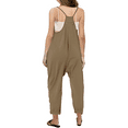 thumbnail image 5 of Aihuaihua Girls Rompers Size 7-8 V Suspender Romper Sleeveless Fashion Solid Color Romper Long Pants with Pockets Khaki,120, 5 of 5