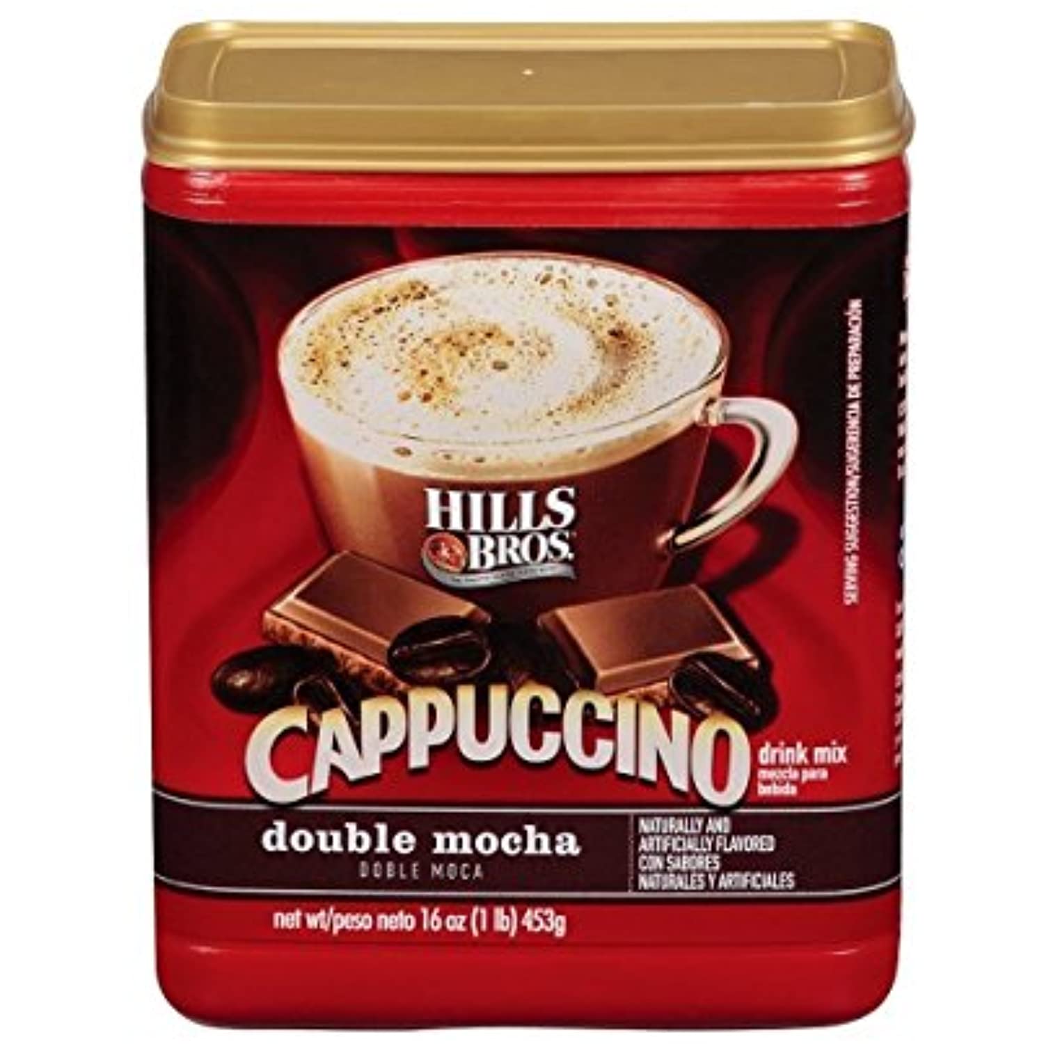 Hills Brothers Double Mocha Cappuccino Drink Mix (2 Pack) 16 Oz