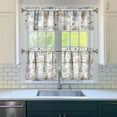 thumbnail image 3 of Kitchen Curtains 24 Inch Short - 3 Panel Set with Cute Cat Paw Pattern, Rod Pocket Window Curtain, 100% Polyester for Pet Lovers Farmhouse, Cafe, Kitchen, Bedroom, Easy Wash, 3 of 6