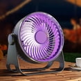 thumbnail image 3 of USB Desk Fan, Quiet Portable Fan, LED Light Cooling Fan, 5-Speed Adjustable 90° Tilt Personal Air Circulator for Home Office Bedroom(Purple), 3 of 3