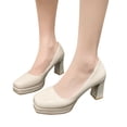 thumbnail image 4 of LSLJS Women's Plus-size Fashion Solid Color Waterproof Table Work Shoe Covers High Heel Shoes, 4 of 6