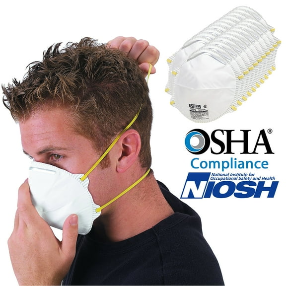Safety Works N95 Harmful Dust Respirator Mask - N95 Protection - 20 Pack