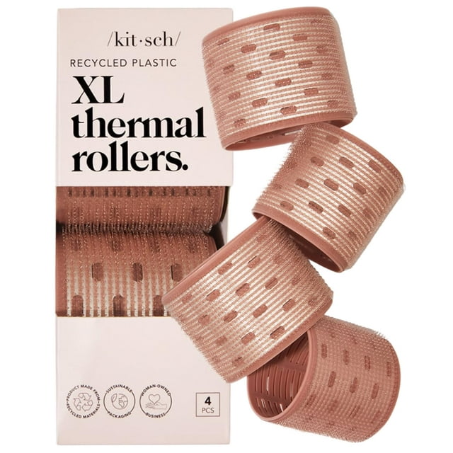 Rodillos térmicos de cerámica Kitsch XL para cabello largo con aspecto reventado