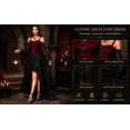 thumbnail image 4 of Witch Dress for Women Halloween Woman Adults Vampire Butterfly Sleeve Mesh Gothic Outfits S-2XL, 4 of 8