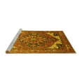 thumbnail image 2 of Ahgly Company Machine Washable Indoor Square Oriental Yellow Industrial Area Rugs, 6' Square, 2 of 4